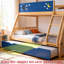 Lit superposé simple au-dessus de double Arozu, lit pour enfants en bois avec ciel de nuit en forme de garde-corps et échelle, 2 tiroirs de rangement en bois de pin, autocollants supplémentaires offerts, sécurité, non toxique, bleu marine et naturel.-2062957541
