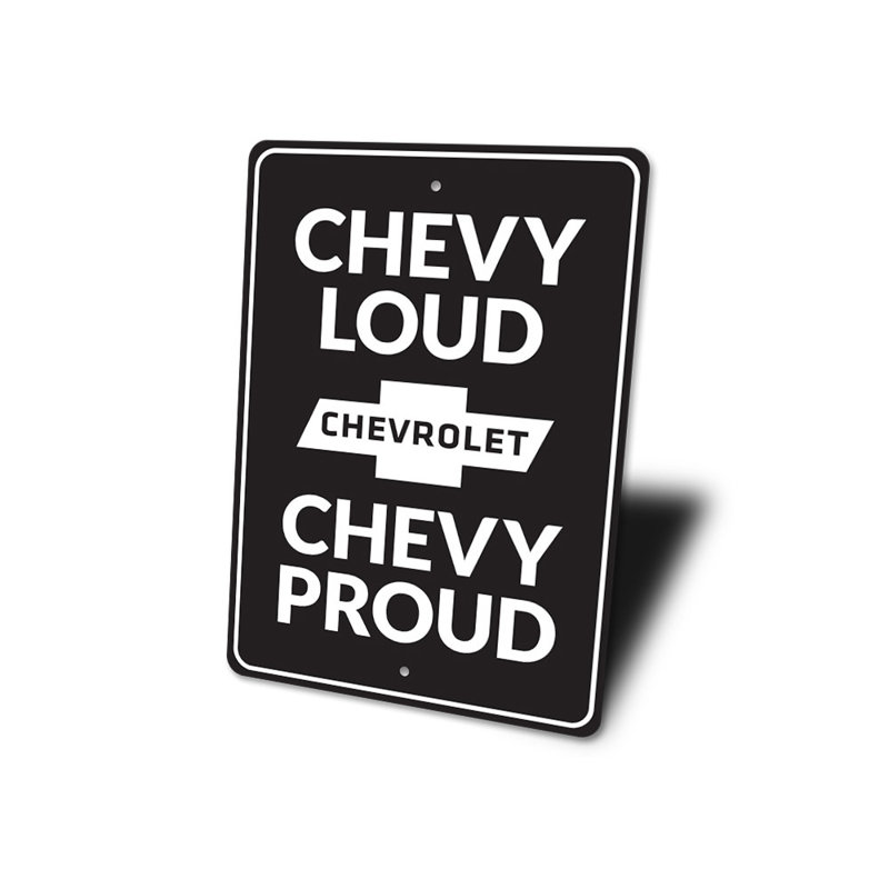 Enseigne en aluminium Chevy Loud, H 18 po x l 12 po x P 0,06 po