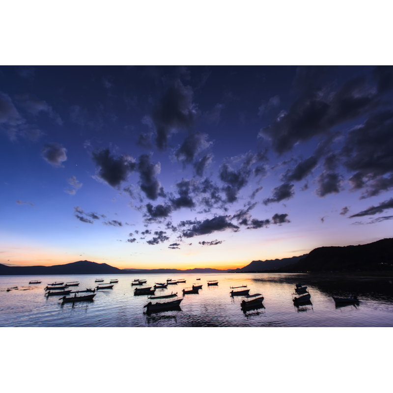 Boats At Sunset - Wrapped Canvas Print, 30cm H x 46cm W x 3.8cm D