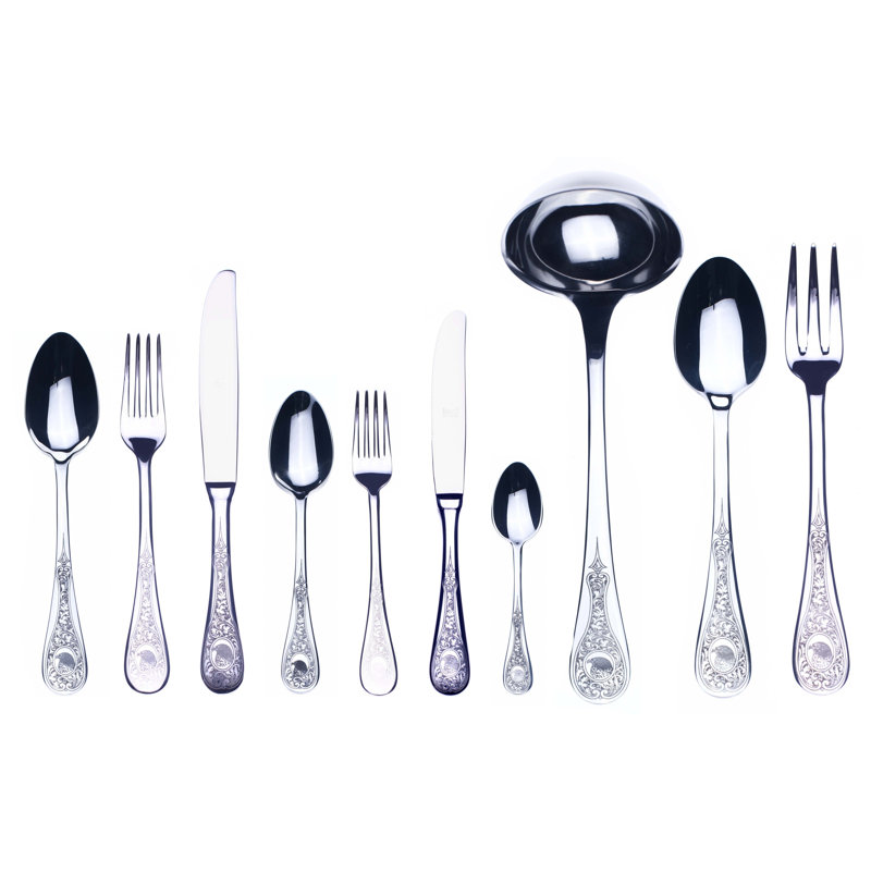 Ensemble de couverts Diana - 75 pièces - Acier inoxydable, Argent argent
