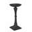 Mimo Pillar Candle Holder, 11 Inch Antique Black Sculpted Iron Frame-122772631