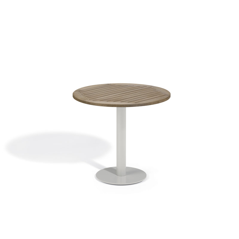 Travira Outdoor Round Bistro Table, 24" W x 24" L, Tekwood Vintage
