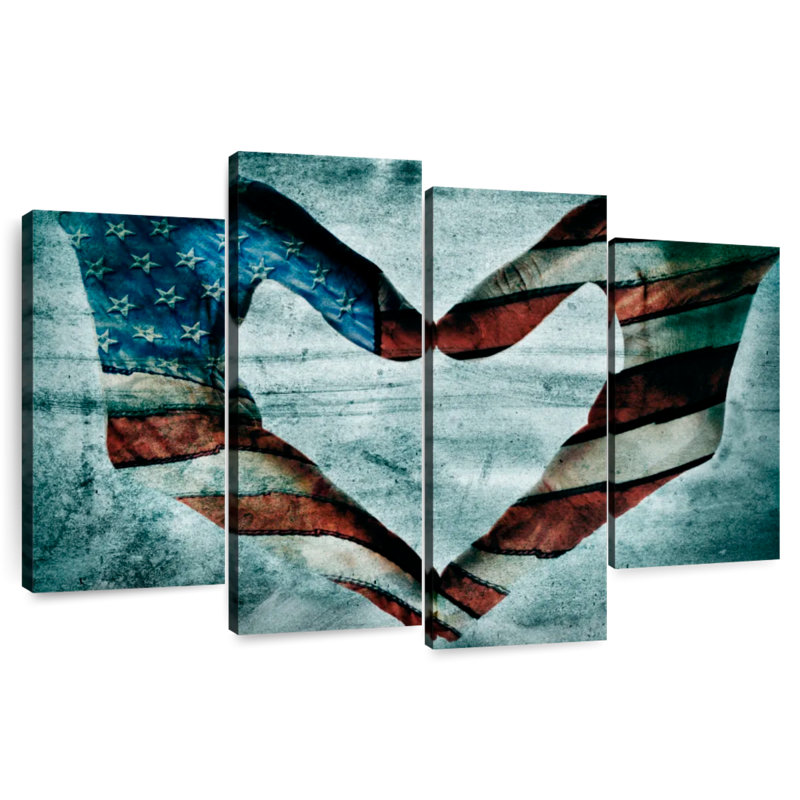 Borges USA Heart Hands, 22" H x 36" W