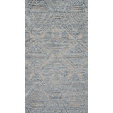 Bariloche Wool Geometric Area Rug in Blue