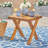 Sandblast Finished Side Table - Wood, 18.1" High, Rustic Charm For Backyard Wood Finish, 18.1 Inches, Outdoor Decor