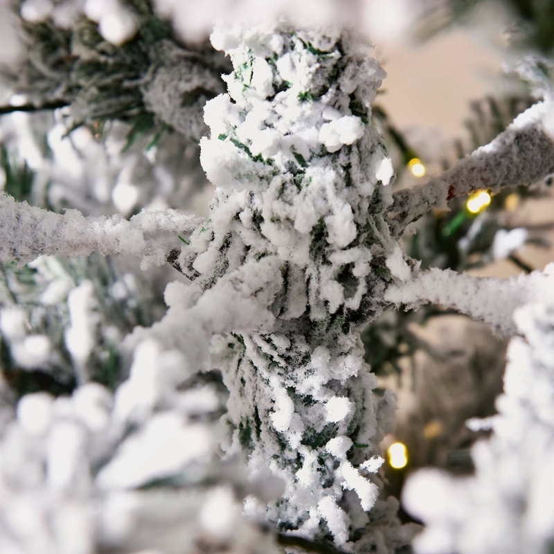 Sapin de Noël artificiel enneigé 6 pi avec des branches réalistes, 250 lumières DEL et 462 pointes, 6'