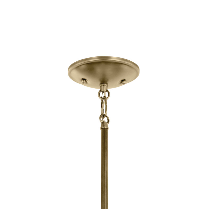 15.25" 3-Light Mini Chandelier with Clear Glass, Brass