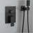 10-Inch Square Wall Mounted Rain Shower System, Matte Black-125774951