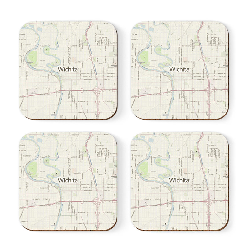 Sous-verre carte des États-Unis, Wichita
