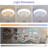 15" 7-Blade White Modern Ceiling Fan with Dimmable Color Changing LED and Remote Control