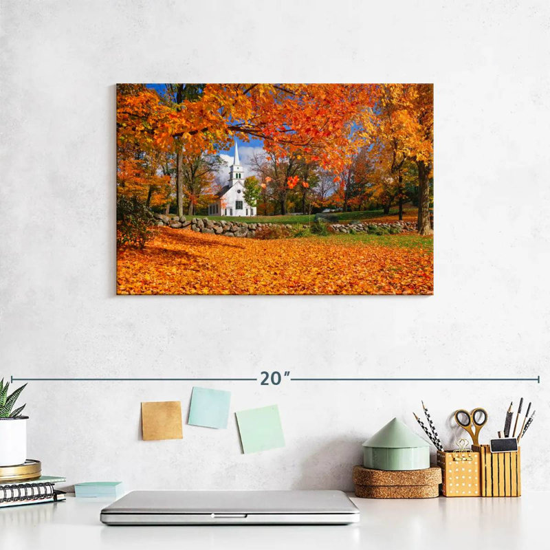 Couleurs d'automne du New Hampshire, H 8 po x l 12 po