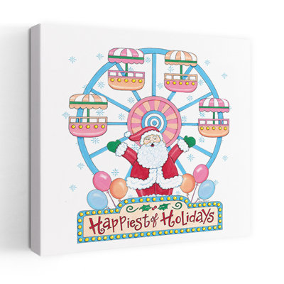 Art mural contemporain fantaisiste «Happest Of Holiday»