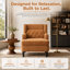 Fauteuil d'appoint moderne - Canapé simple moelleux avec dossier ergonomique et pieds en bouleau-1350276615