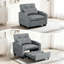 Canapé-lit convertible 3-en-1 Qeetex - Canapé-lit coulissant avec dossier réglable, ports USB, porte-gobelets et poches latérales, canapé moderne peu encombrant pour le salon ou la chambre à coucher - gris-845086682