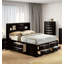 Lit double contemporain avec tiroirs de pied de lit, bibliothèque de tête de lit et rangement pour chambre à coucher moderne-856125651-856125660