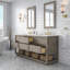 Anslem 72" Carrara White Marble Countertop Bath Vanity in Grey Oak with Faucet and Mirror-793945058-793945084