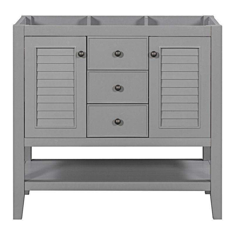 Base de meuble-lavabo simple 35 po seulement, Gris