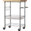 Shepha Kitchen Cart with Solid Wood Top
