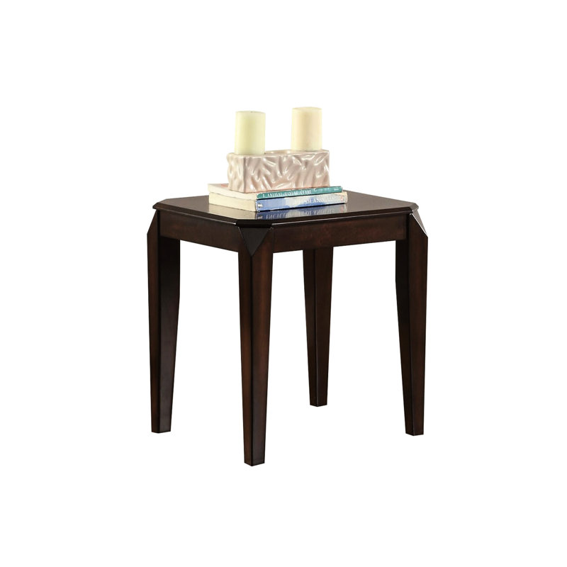 Walnut End Table With Fixed Top - Ideal For Display Square Shape Versatile Any Room