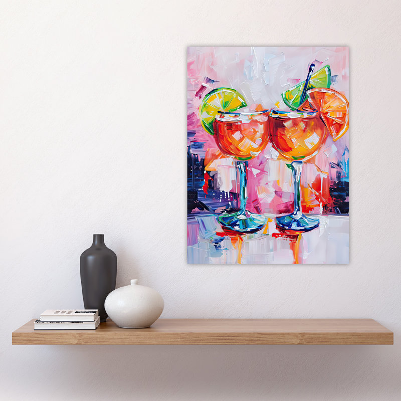 Aperol Spritz Cocktails Oil Painting Wall Art Print