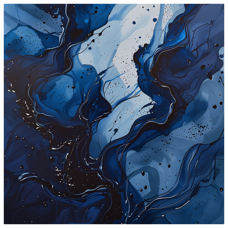 Housse de couette abstraite Abstract Waves Bedding, Lit simple