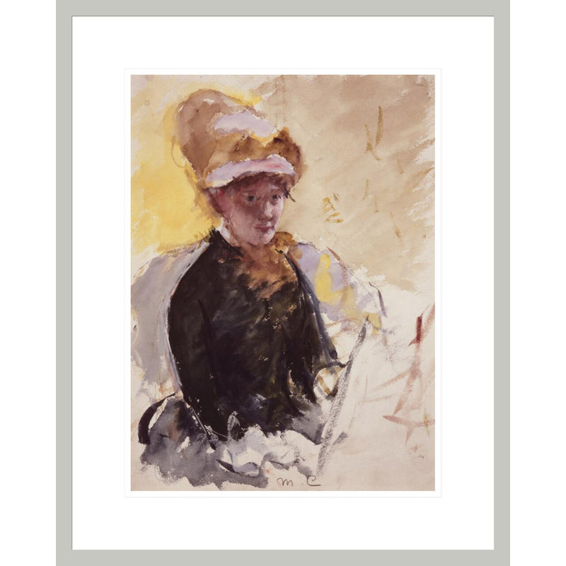 Autoportrait par Mary Cassatt - Impression sur toile, H 21,75 po x l 17,43 po