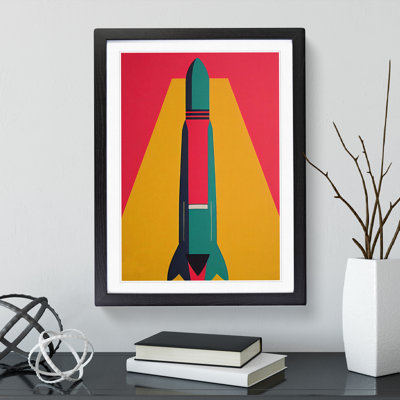 Artistic Spaceship Rocket No.5 - Wall Art