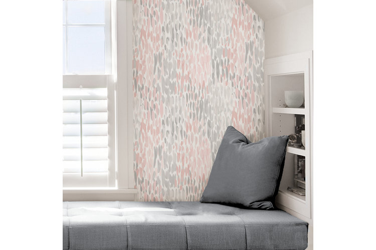 Hobdy Blush 216' L x 20.5" W Peel and Stick Wallpaper Roll