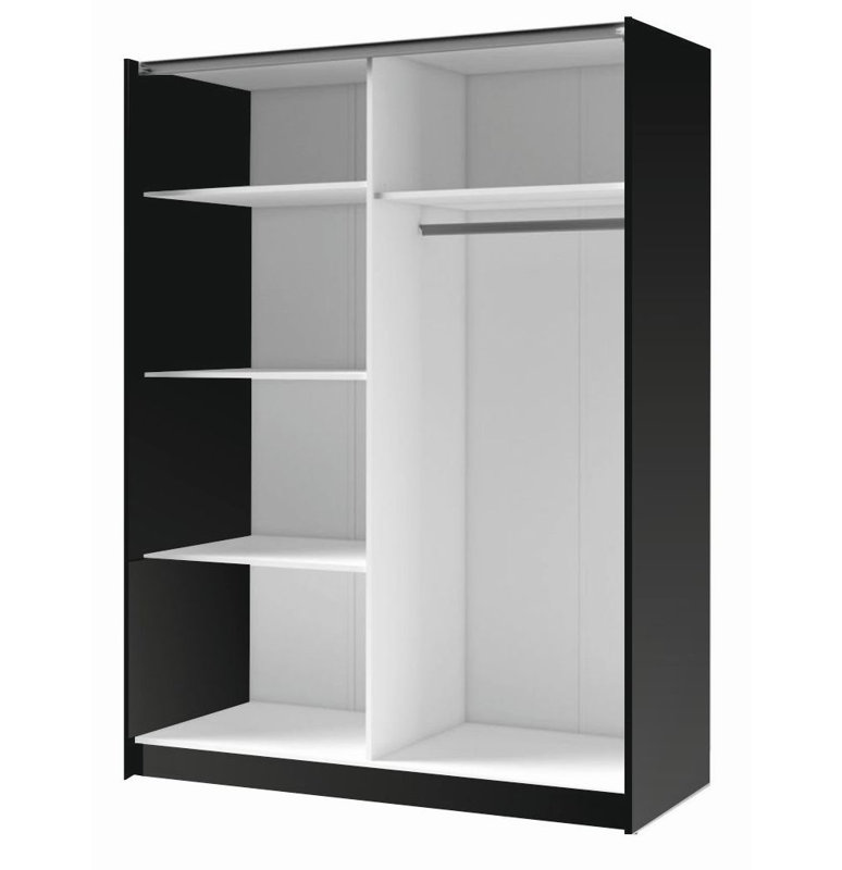 Laminate Wardrobe, Black/Natural