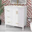 Meuble-lavabo de 36 pouces avec lavabo, 1 armoire à fermeture douce et 4 tiroirs à fermeture douce-450321387