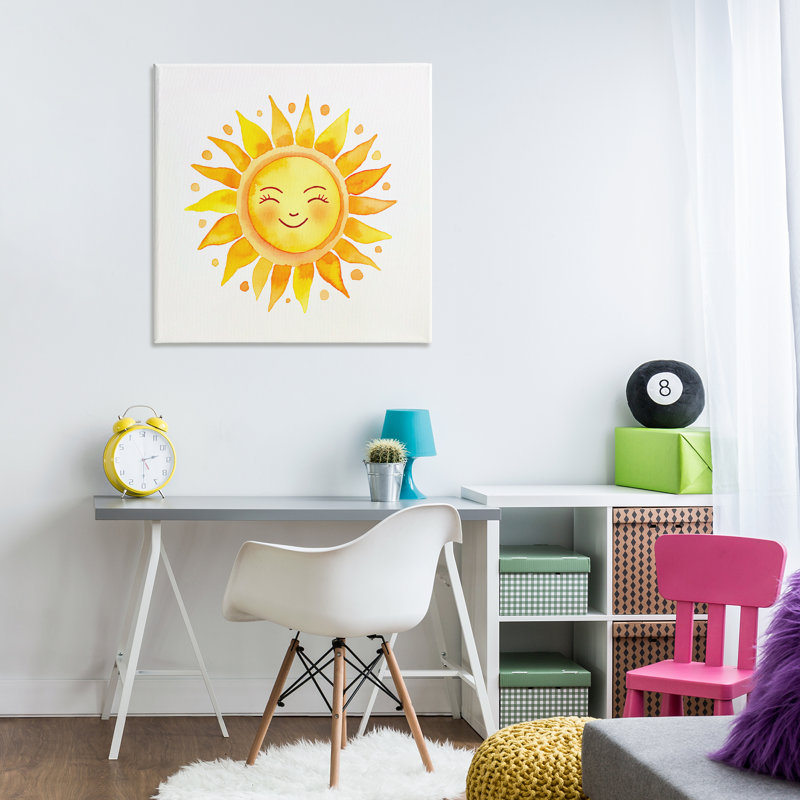 «Happy Sun Boho Rays», art mural sur toile par Andrea Haase, H 30 po x l 30 po