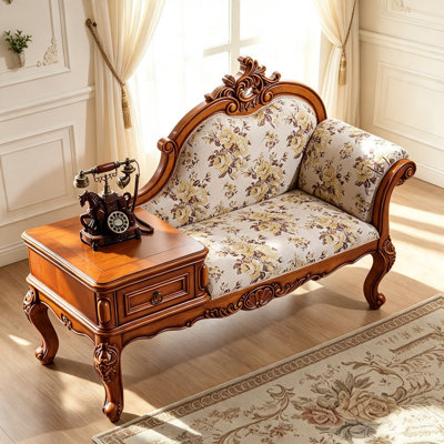 Chaise longue simple en bois massif