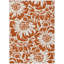Tapis extérieur lavable antidérapant à motif floral rouille et ivoire 8 pi x 10 pi
