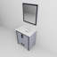 Dark Grey Bath Vanity 30 In. W X 22 In. D, Cultured Marble Top And 28 In. Mirror