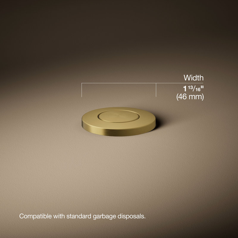 Garbage Disposal Air Switch Kit, Brushed Gold