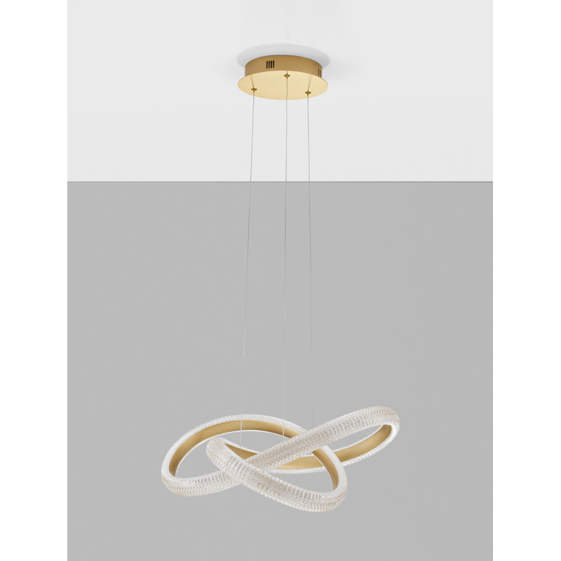 1 - Light Gold LED Geometric Pendant
