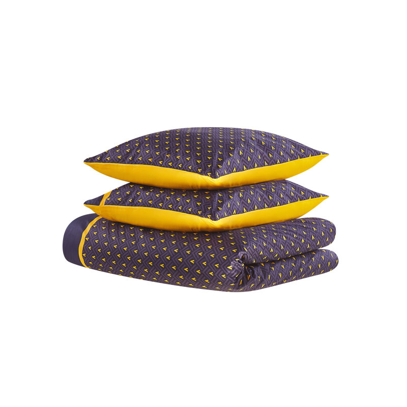 Beliani Wallingford Dots Duvet Cover Set with Pillowcases, 155 x 220 cm - 1 Pillowcase (80 x 80 cm)