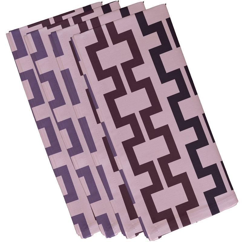 Ensemble de serviettes 4 pièces Cuff-Link, L 18 po x L 18 po, Rose / mauve