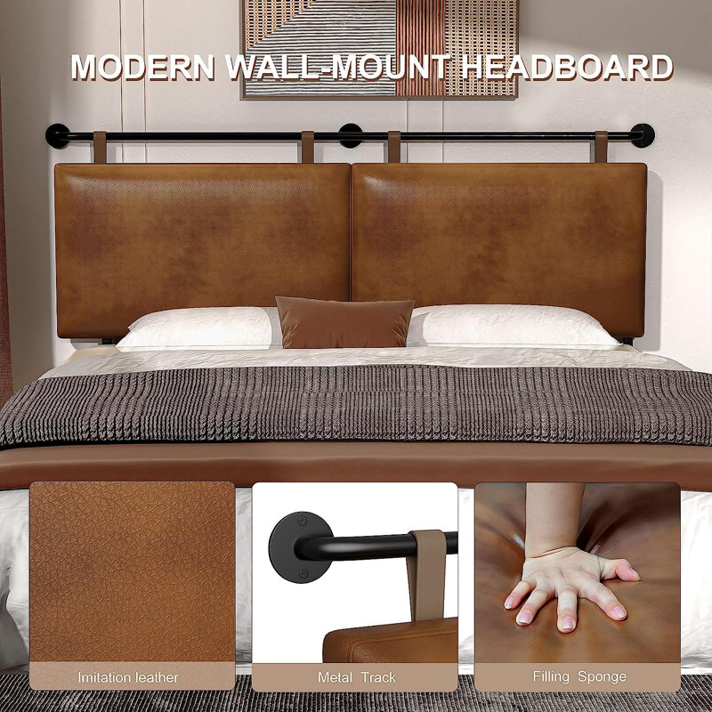 Geogory Upholstered Wingback Headboard