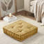 Azza Aqua Poly Chenille Soft Sheen Scalloped Edge Square 20x20" Floor Pillow Cushion-136923357-136923365