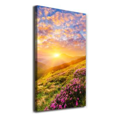 Sunset Mountains - Wrapped Canvas Print