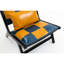 Fauteuil d'appoint moderne en cuir pu bleu et jaune pour le salon, style Mid-Century, pièce latérale ergonomique ou balcon, esthétique, siège confortable