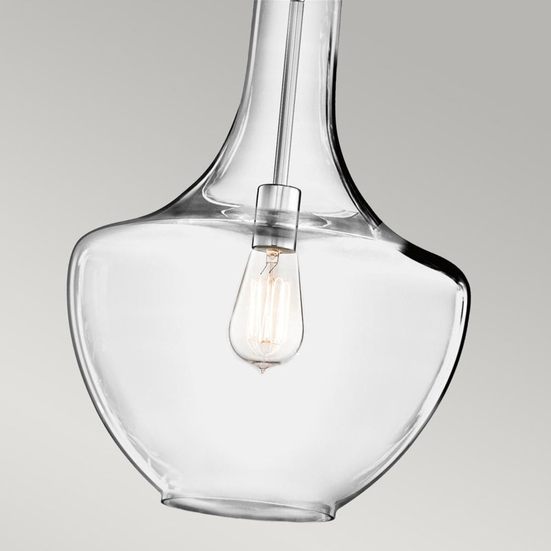 Plewak 1 - Light Chrome Teardrop Pendant, 50.8cm H x 35cm W x 35cm D, Chrome