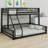 Floor Bunk Bed Frame With Ladder And Safety Guardrails-429480462-429480456