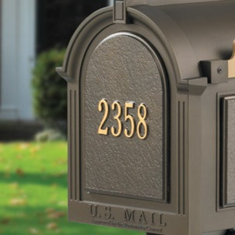 Capitol mailbox door panel - Black/Gold, Bronze and Gold, Yes