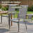 4-Person Square Patio Dining Set With Stackable Textilene Chairs-732170727
