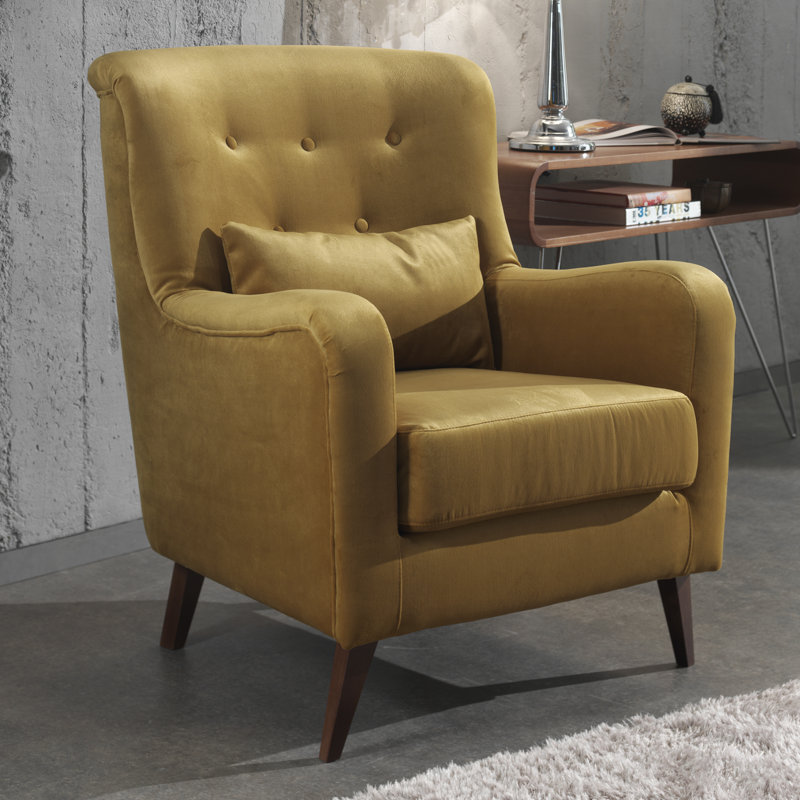 Camila Faux Leather Armchair, Brown