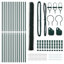 Vidaxl Fence With Posts PVC-Coated Steel-116798007-116798010