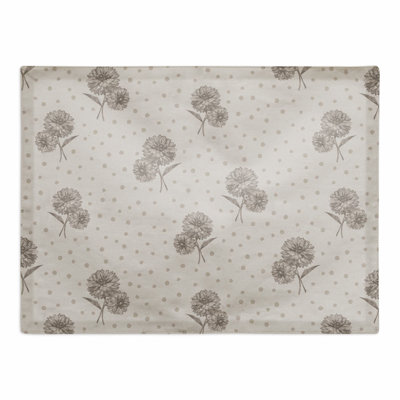 Polka Dotted Floral Rectangle Placemat