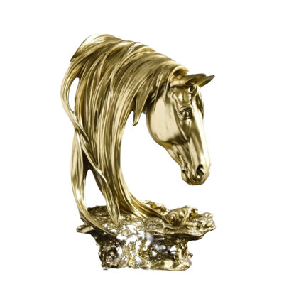 Décorative Horse Head Figurine Sculpture